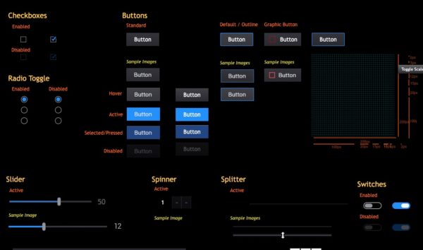 Screenshot of Keysight Design System Basic UI Elements